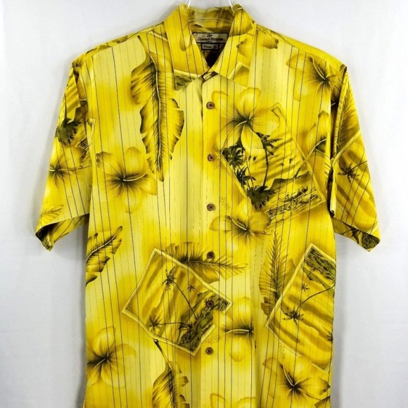 Tommy Bahama Hawaiian Palm Trees Vintage Fit - Picture 1 of 6